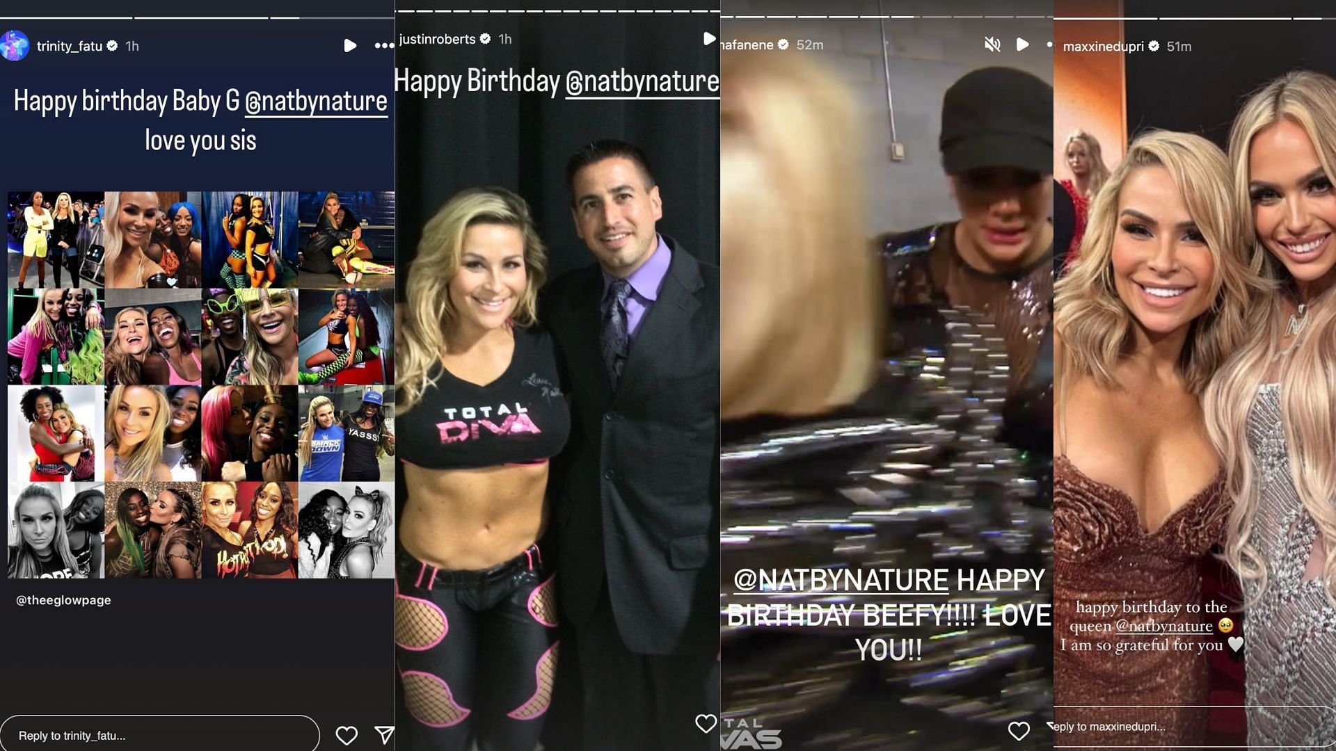 Stars send messages to Natalya on her birthday.